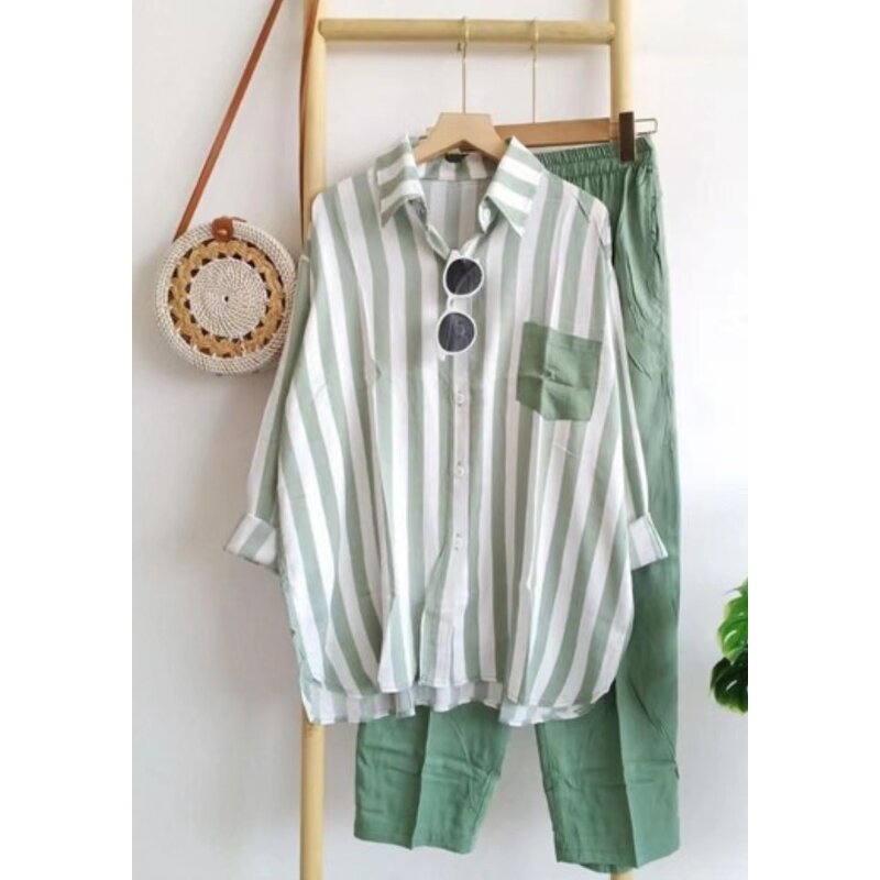 Striped Shirts Factory - Summer New Fashion Loose Slimming Comfortable