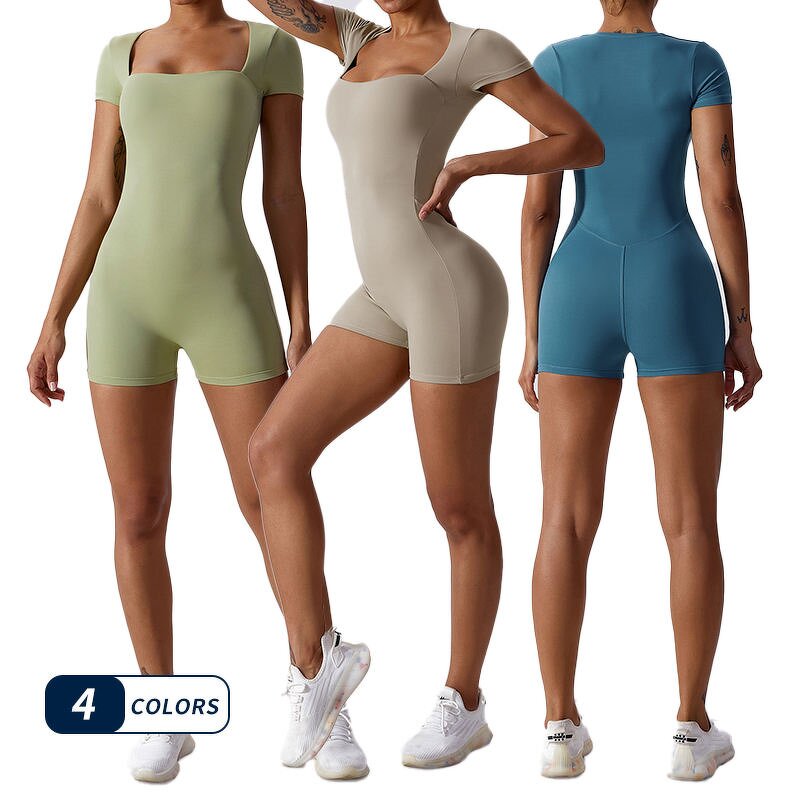 Yoga Romper Supplier - Customized Tummy Control Square Neck Dancing