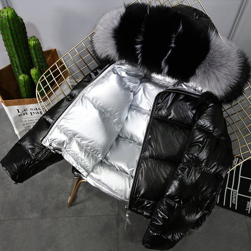 Puffer Jacket Factory - Bubble Crop Down Fur Coat Plus Size Custom