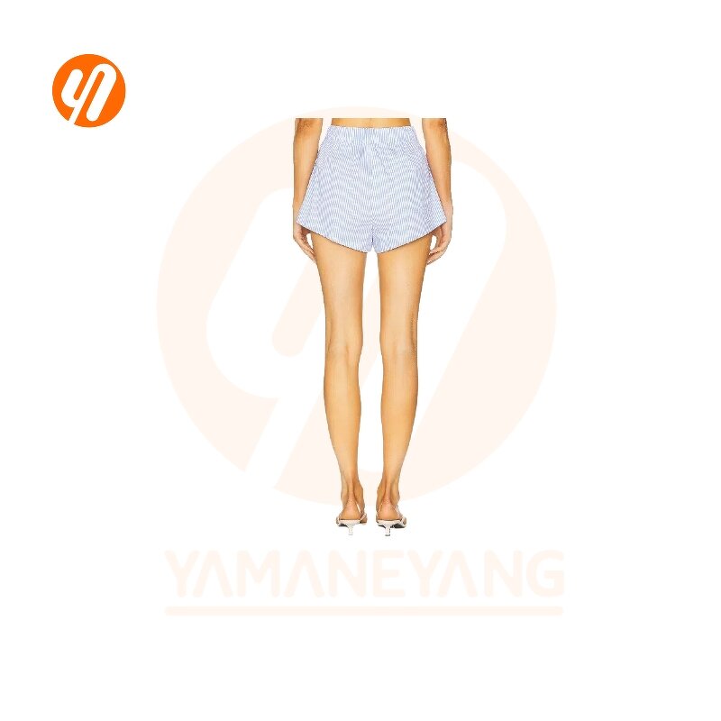 Boxer Shorts Factory - Casual Retro Loungewear Mid Waist Stripes Print