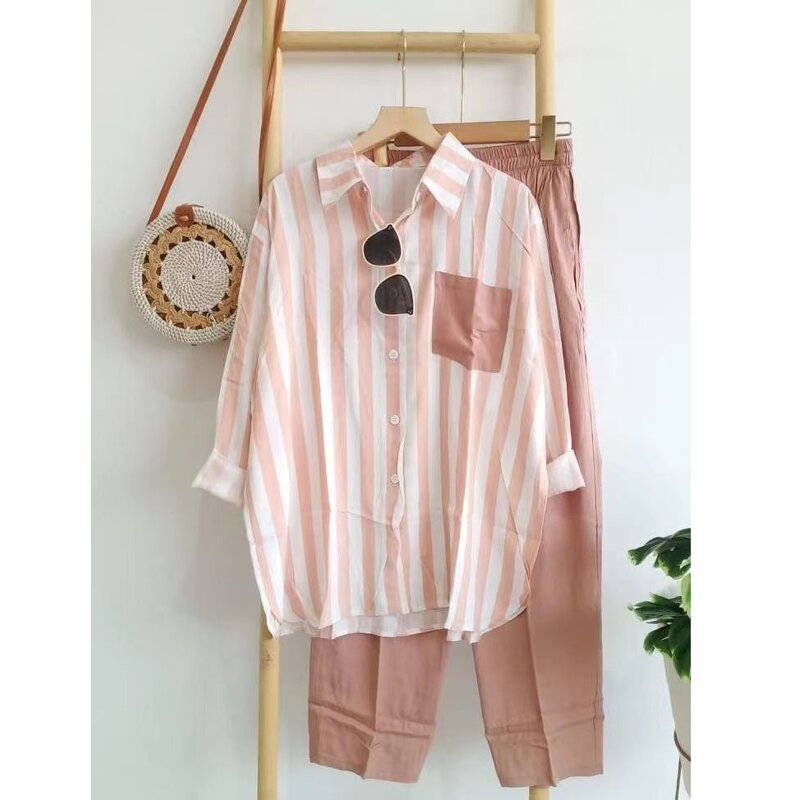Striped Shirts Factory - Summer New Fashion Loose Slimming Comfortable