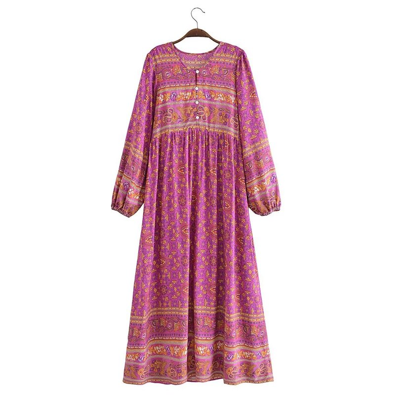 Beach Dress Factory - Plain Printing Floral Long Baby Dresses Girl Casual