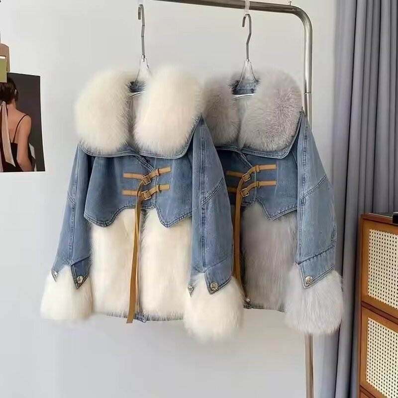 Fur Coat Factory - Mid Length Women's Wool Warm Thickened Fur