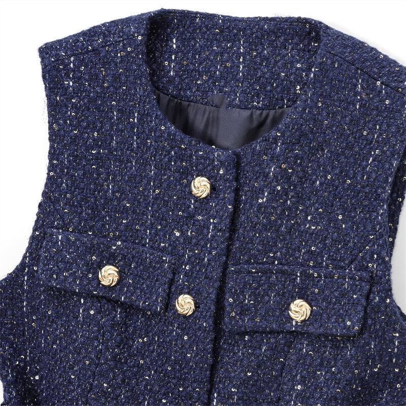 Women's Vest Supplier - 2024 Autumn New Retro Sleeveless Slim Fit Belt