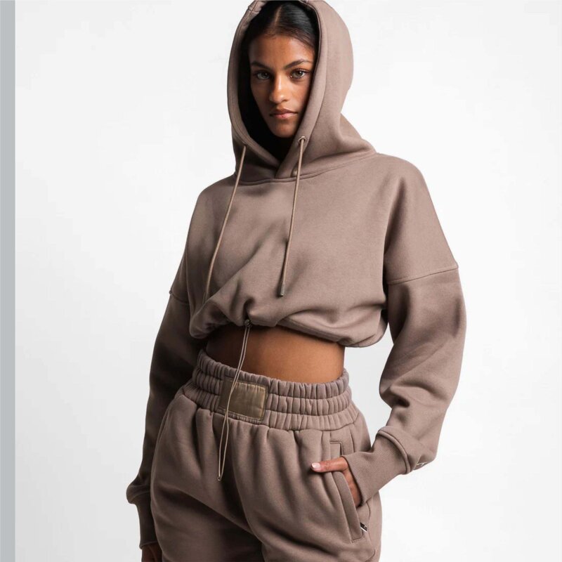 Pullover Sweatshirt Supplier - Wholesale Boutique Solid Color Crop