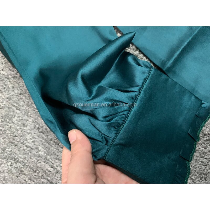 Satin Shirt Supplier - Spring Long Sleeve Office Lady Elegant Bead