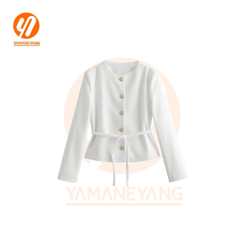 Textured Jacket Supplier - Summer Fashion Retro Round Neck Casual