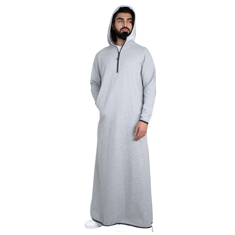 Men's Thobe Factory - Premium Tech Fleece Hood Warm Islamic Clothing