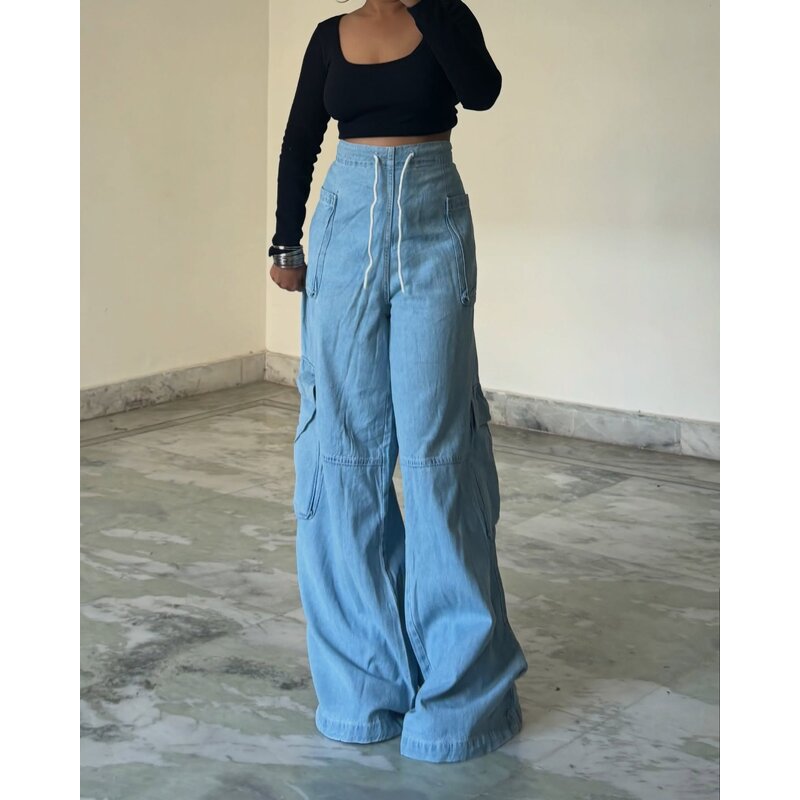 Cargo Pants Supplier - High-waisted Street Hip Hop Oversize Loose
