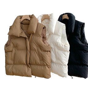 Puffer Vest Factory - Fall Winter Women Clothes Coat Sleeveless Jacket