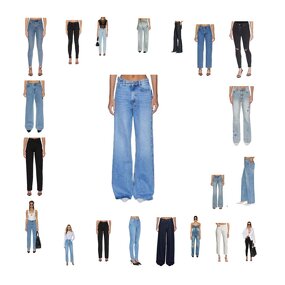 Women's Jeans Factory - Denim Skinny Set American Baggy Plus Size
