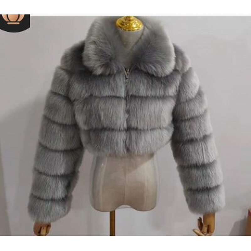 Fur Coat Supplier - Faux Short Fur Coat Plus Size Multi Color