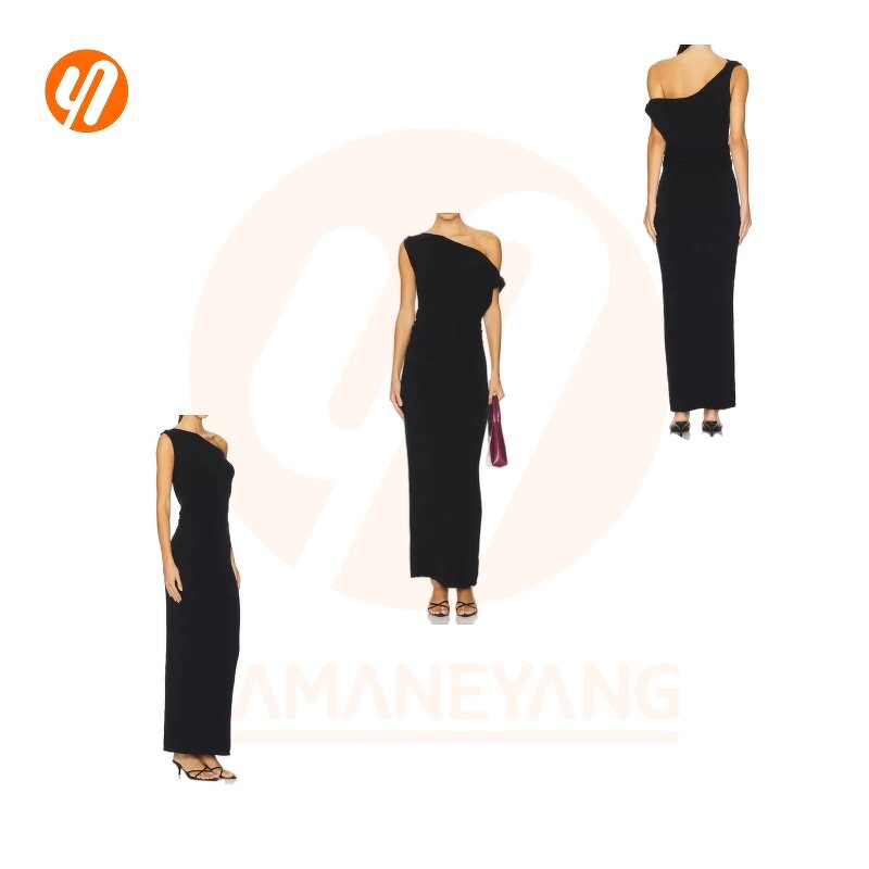 Dress Factory - Midi Evening Party Backless Ruffled Bodycon Prom