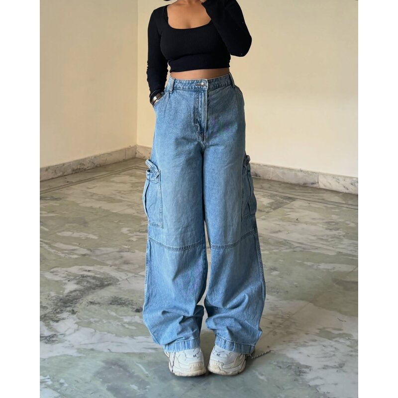 Cargo Pants Supplier - High-waisted Street Hip Hop Oversize Loose