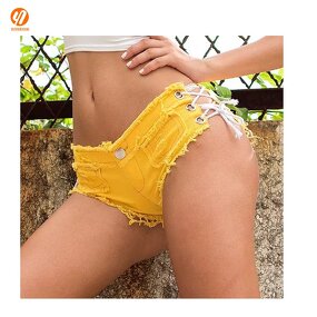 Denim Shorts Supplier - Spring Hot Sale Cross Embroidery Women
