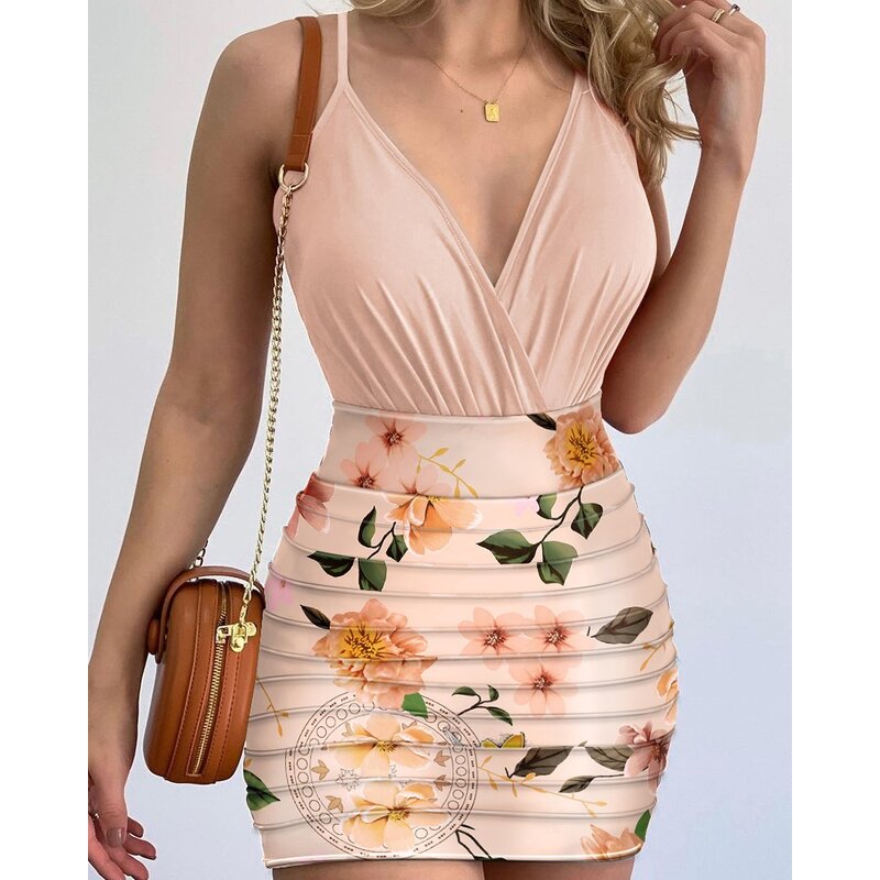 Women's Set Supplier - New Trendy Summer Outfits Flower Printed Skirt