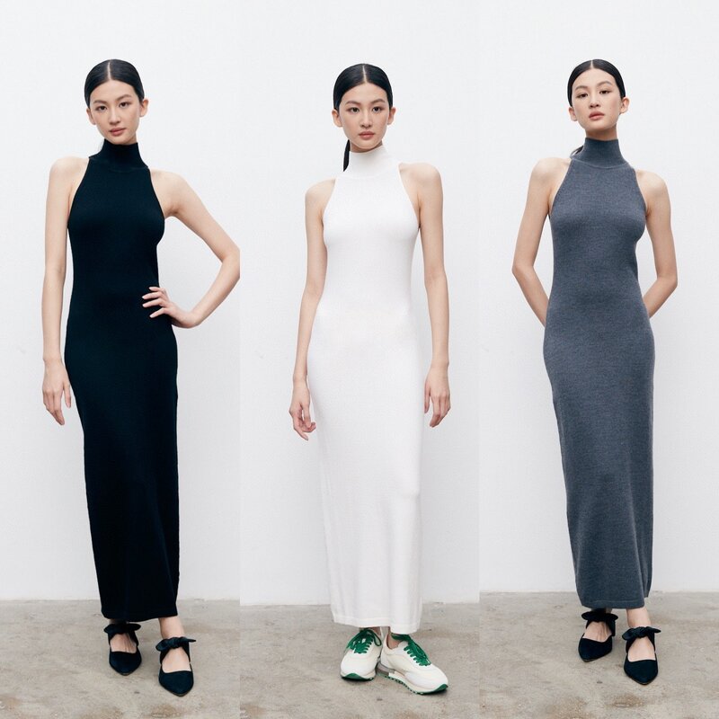 Sweatshirt Dress Supplier - Turtleneck Long Sleeve Casual Maxi Party Light