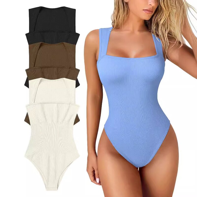 Bodysuit Factory - Sleeveless Summer Sexy Halter Tight-fitting Shorts