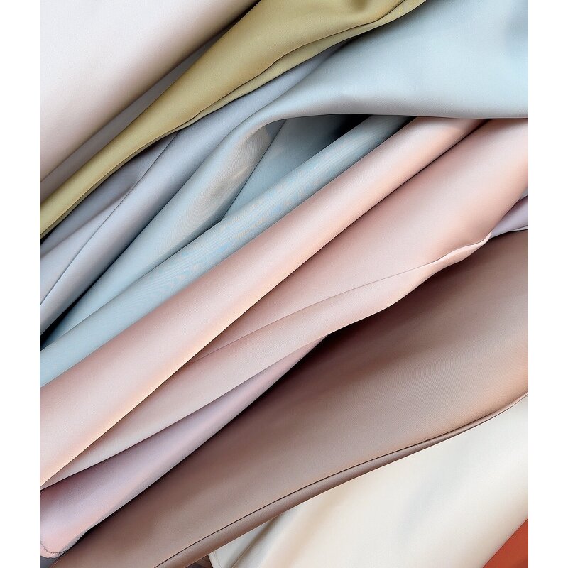 Women's Skirt Set Factory - Satin Long Smooth High Waist Two Piece Pencil