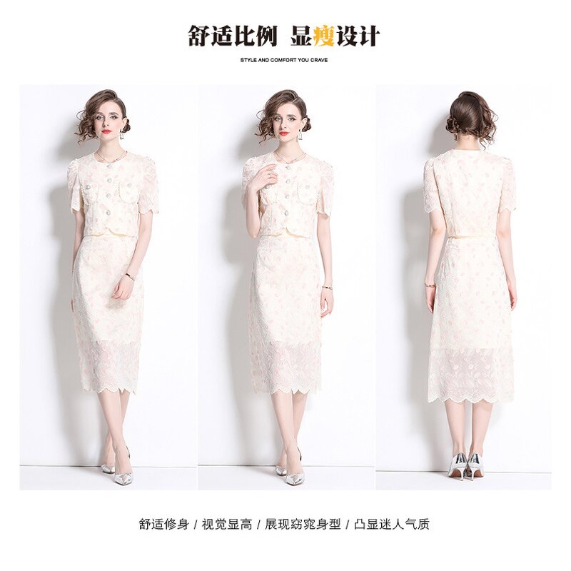 Print Dress Factory - Fashion Round Neck Long White Cotton Autumn Long