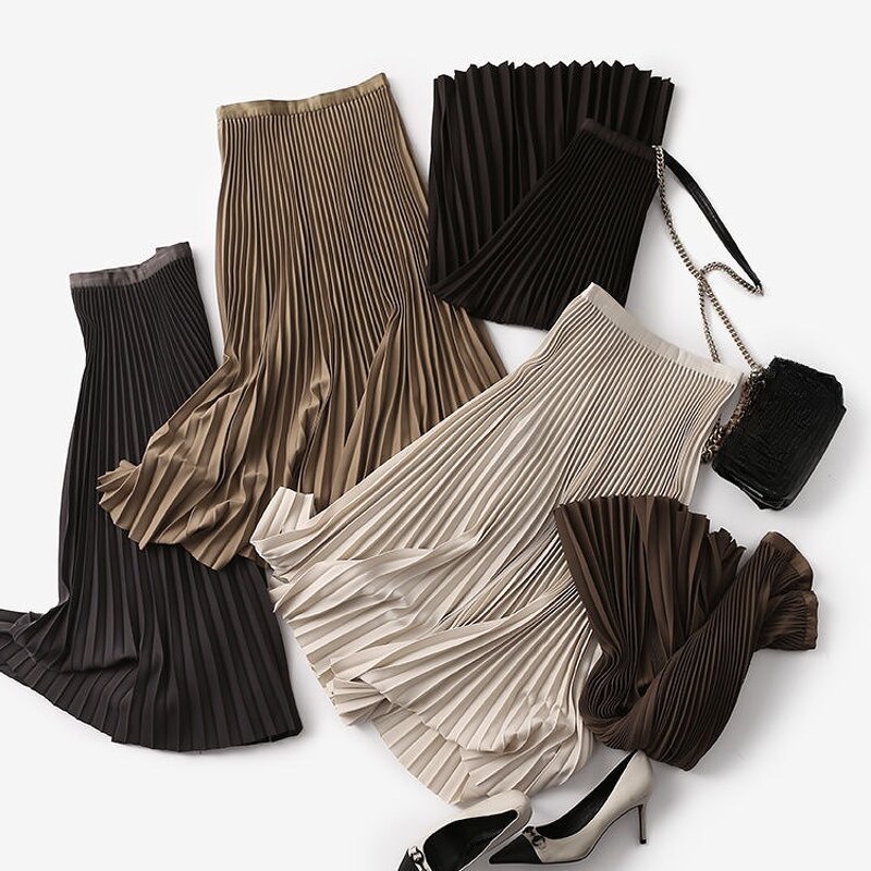 Pleated Skirt Supplier - Factory Outlet M-4XL Summer Midi Plus Sizes