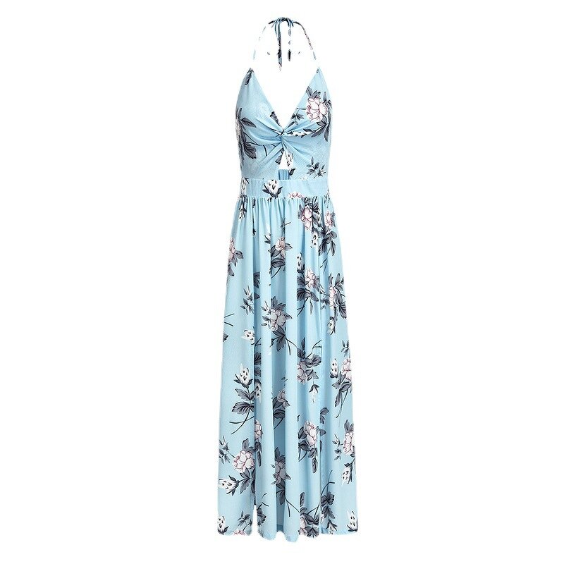 Floral Dress Supplier - Strap Deep V Lady Dating Casual Sleeveless Guest