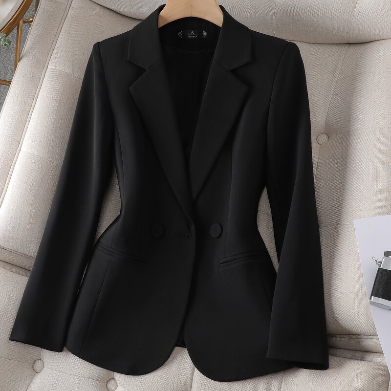 Women's Suit Factory - Long Sleeve Elegant Professional Casual Coat