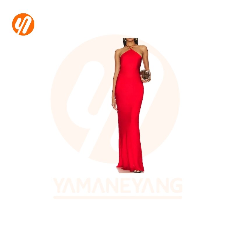 Sundress Supplier - Spring Summer Elegant Bodycon Backless Slit Bow