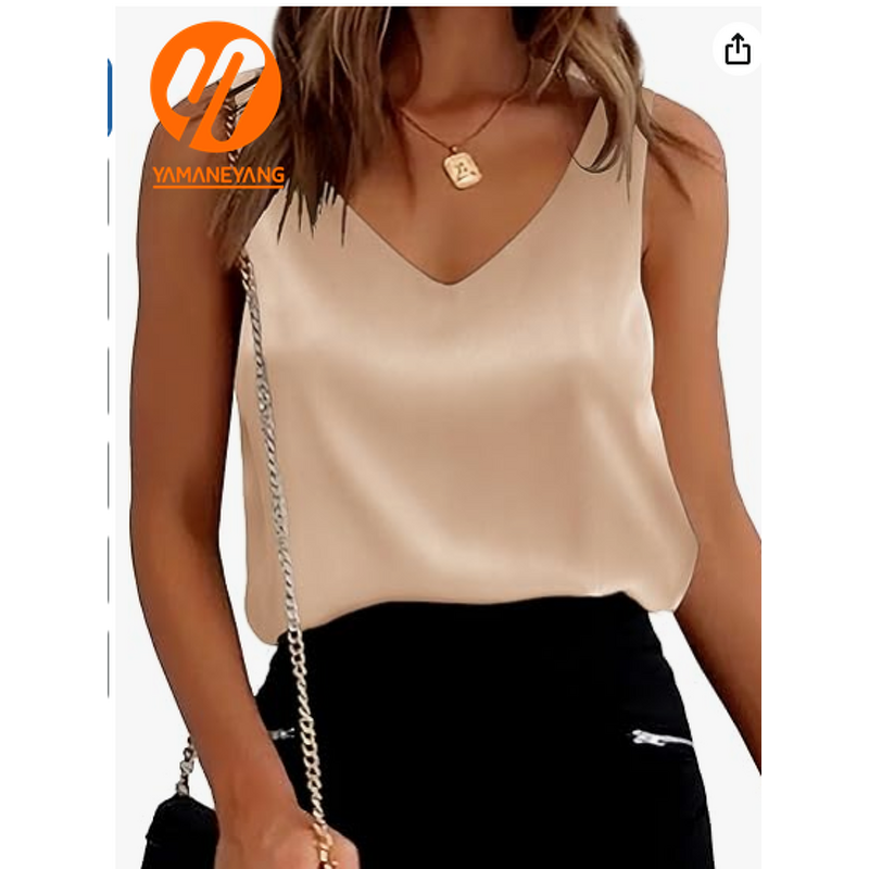 Tank Top Factory - Women's Blouse Aesthetic Brandy Melville Silk Casual