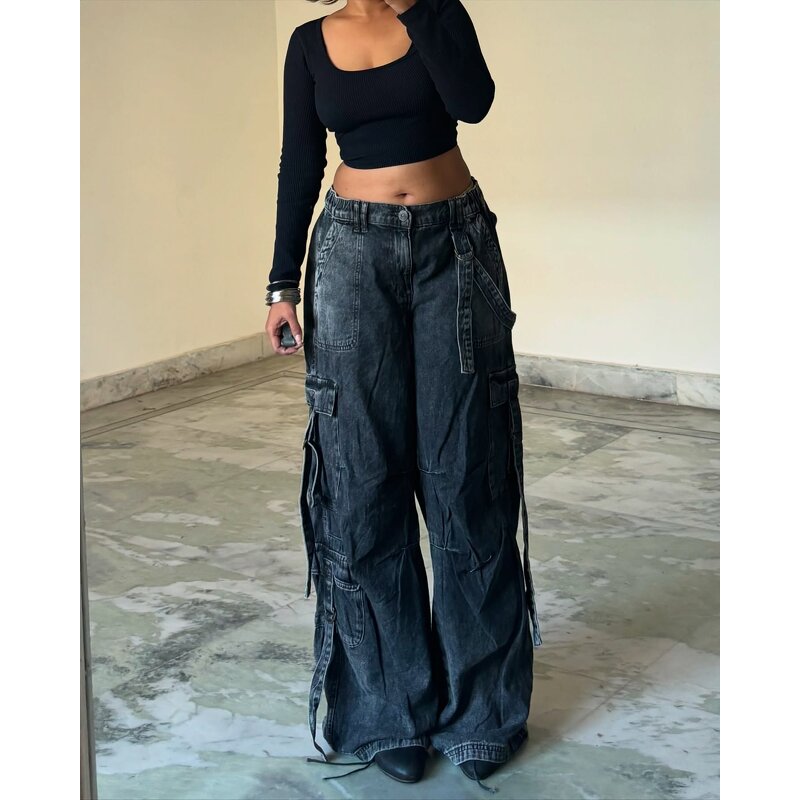 Cargo Pants Supplier - High-waisted Street Hip Hop Oversize Loose