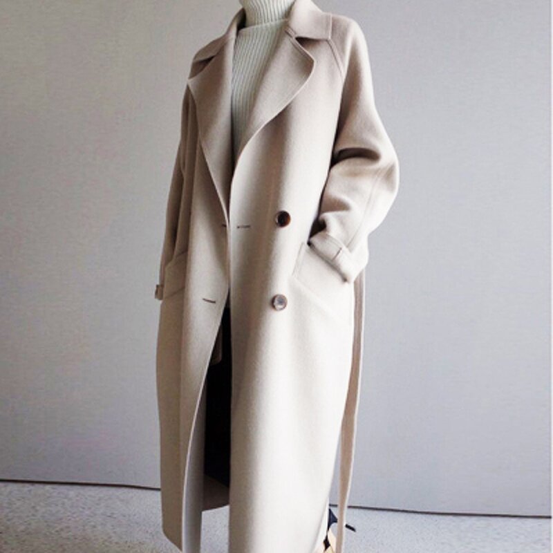 Trench Coat Factory - Solid Color Korean Loose Classic Women Coat