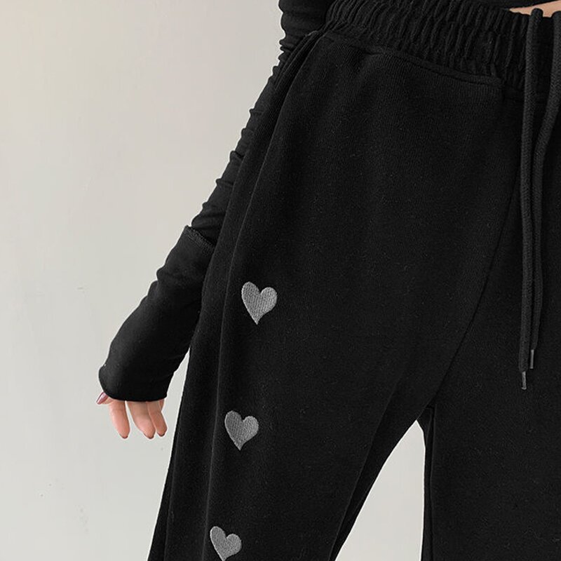 Casual Pants Supplier - Custom Oem Embroidered Love Sport Drawstring Waist