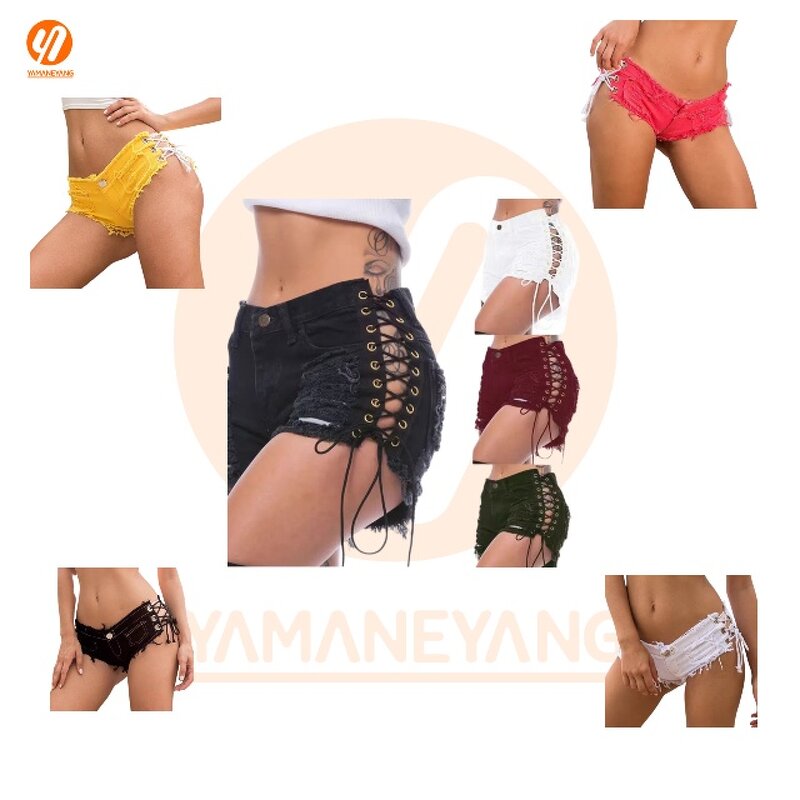 Denim Shorts Supplier - Spring Hot Sale Cross Embroidery Women