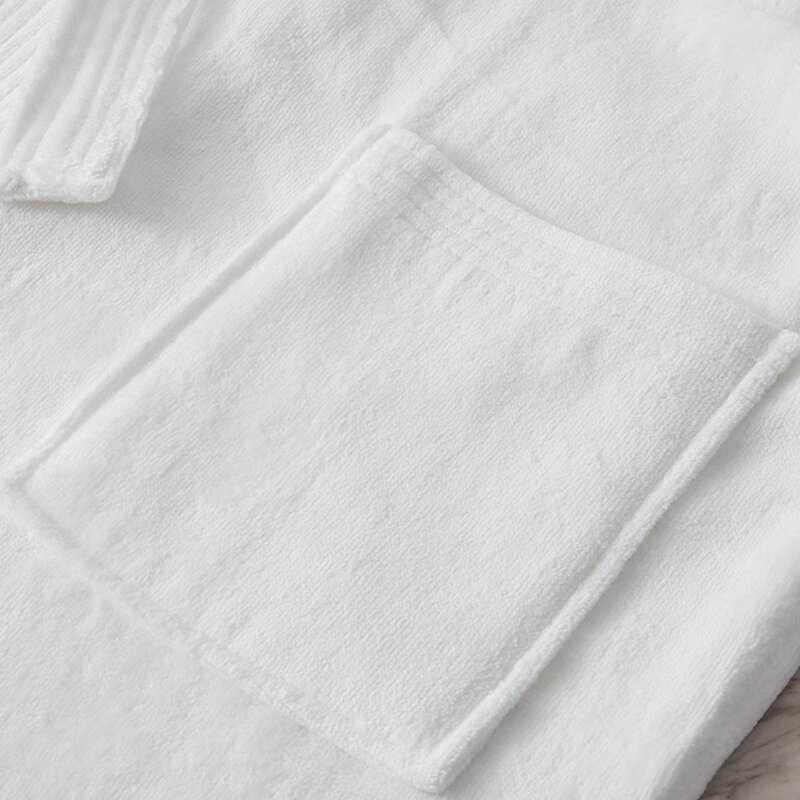 Bath Robe Factory - Custom Logo 100% Cotton Shawl Collar Hotel Velour