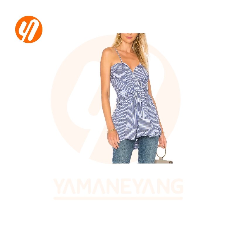 Women's Shirt Factory - Striped Casual Long Sleeve Button-Down Plus