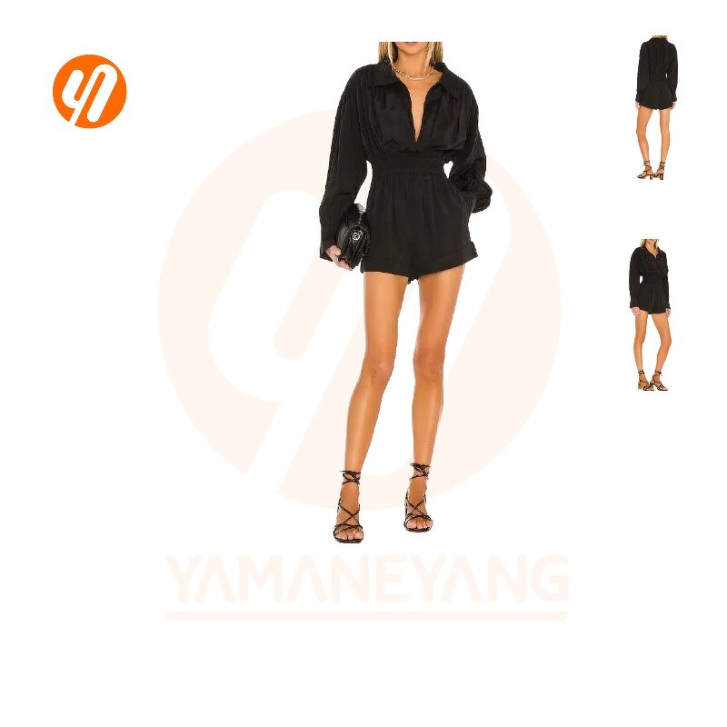 Romper Factory - Club Wear Fashion Puff Sleeves Party Jumpsuit