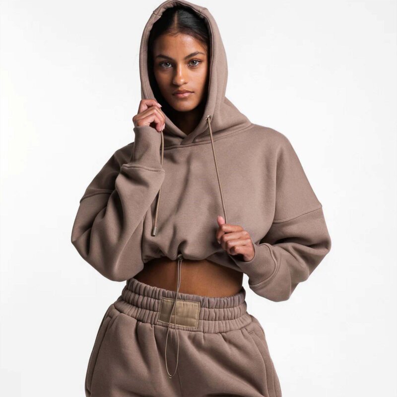 Pullover Sweatshirt Supplier - Wholesale Boutique Solid Color Crop