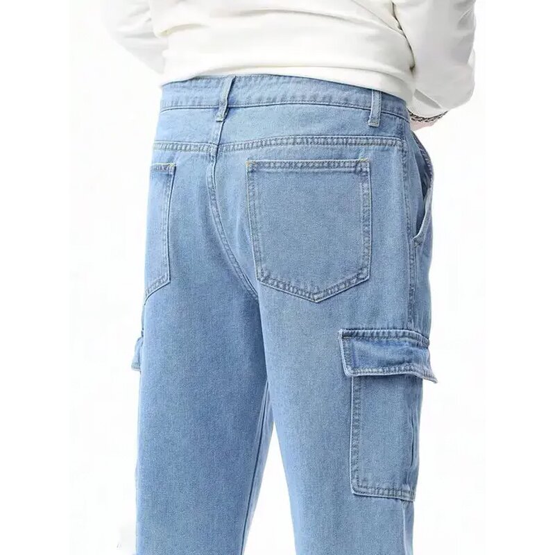 Denim Jeans Factory - Men Cargo Oversize Button Waist Outdoor Slim