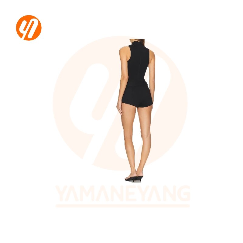 Romper Factory - Summer Sexy Halter Solid Pattern Sport Casual