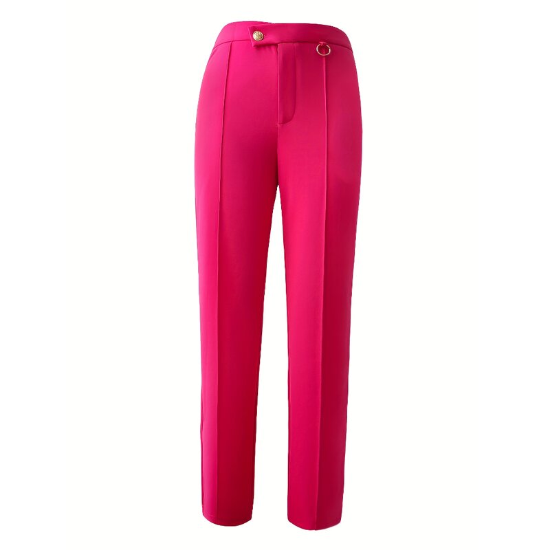 Women's Trousers Supplier - Elegant Pleater Office Lady Slim Straight