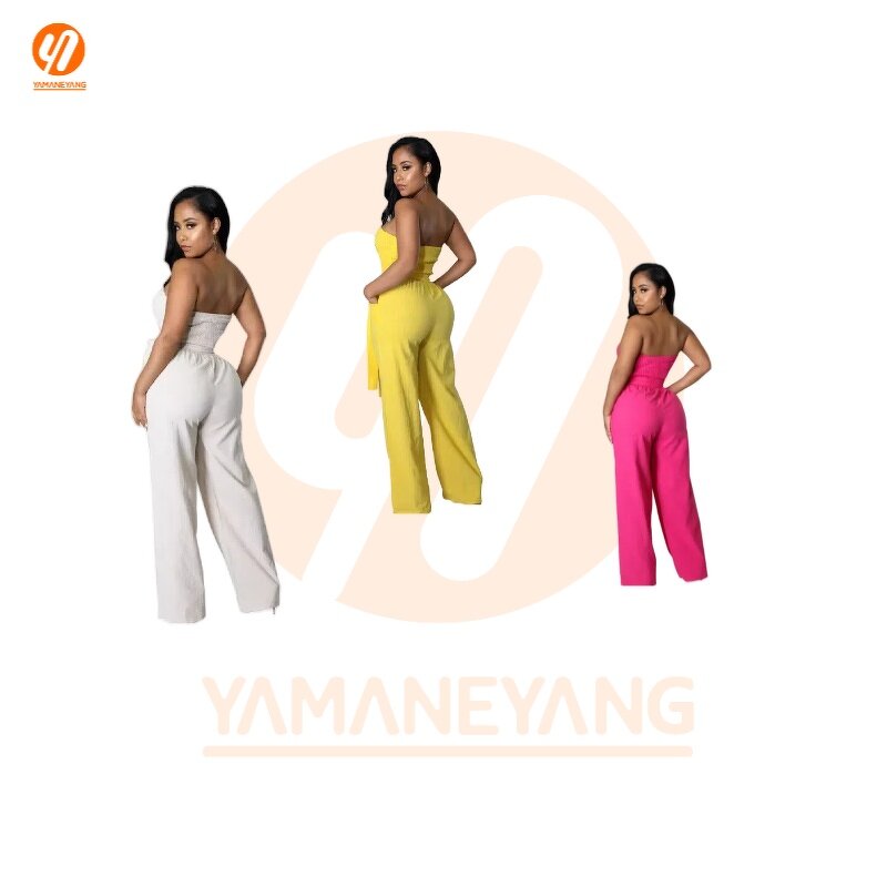 Jumpsuit Supplier - Strapless Off-Shoulder Chiffon Romper Y2K