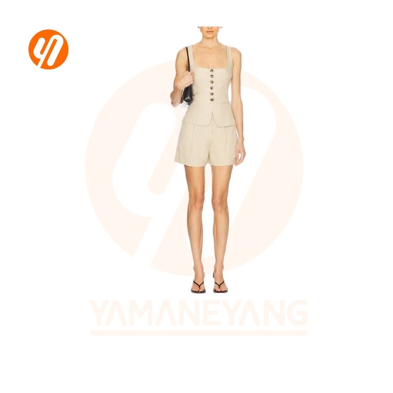 Women's Set Supplier - Custom Wholesale New Arrivals V Neck Vest Shorts