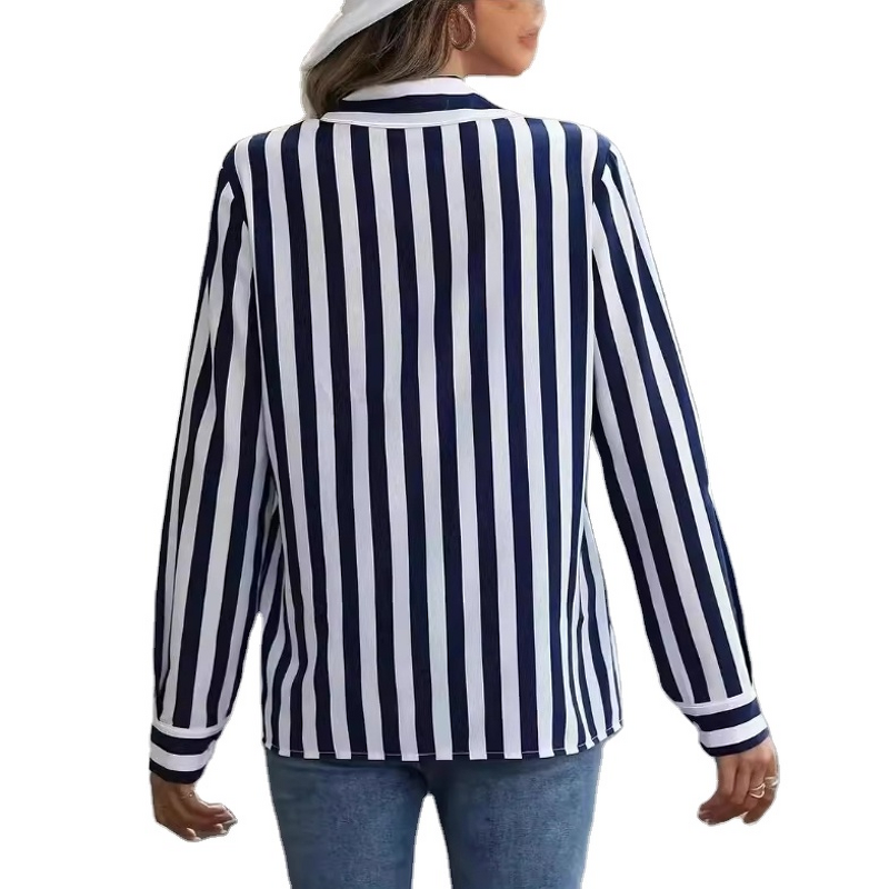 Striped Shirt Supplier - 2025 European American Women's Spring Summer New