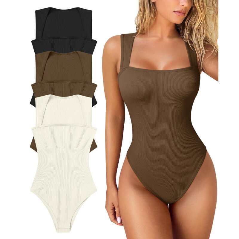 Bodysuit Factory - Sleeveless Summer Sexy Halter Tight-fitting Shorts