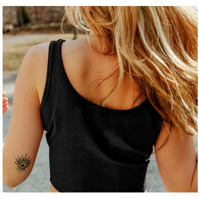 Tank Top Factory - Wholesale Basic Knitted Rib Crop OEM Custom Logo