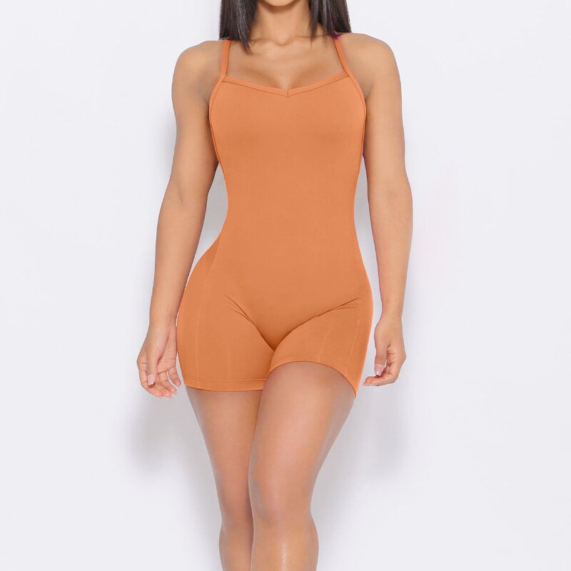 Women's Jumpsuit Factory - Hollow Out Yoga Bodysuit