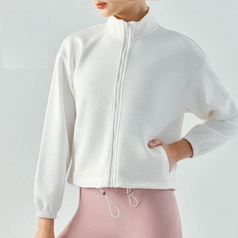 Women's Zip Jacket Factory - Loose Crop Top