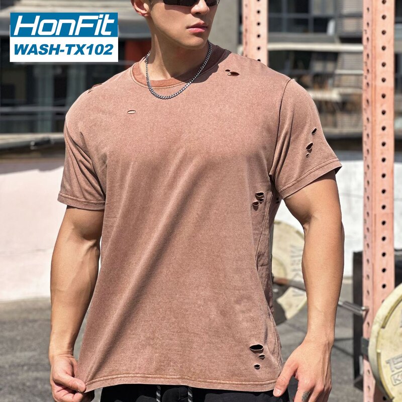 Custom T-shirt Factory - Ripped Washed Streetwear