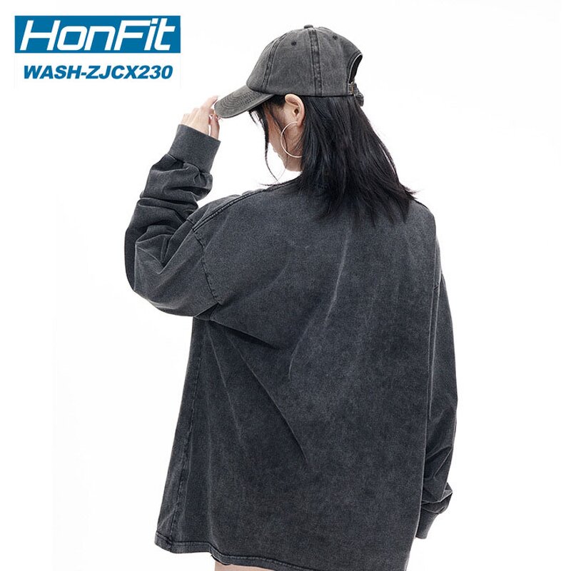 Women's T-shirt Factory - Long Sleeve Washed Tee