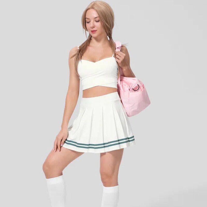 Women's Tennis Skirt Factory - White Cotton Skirt